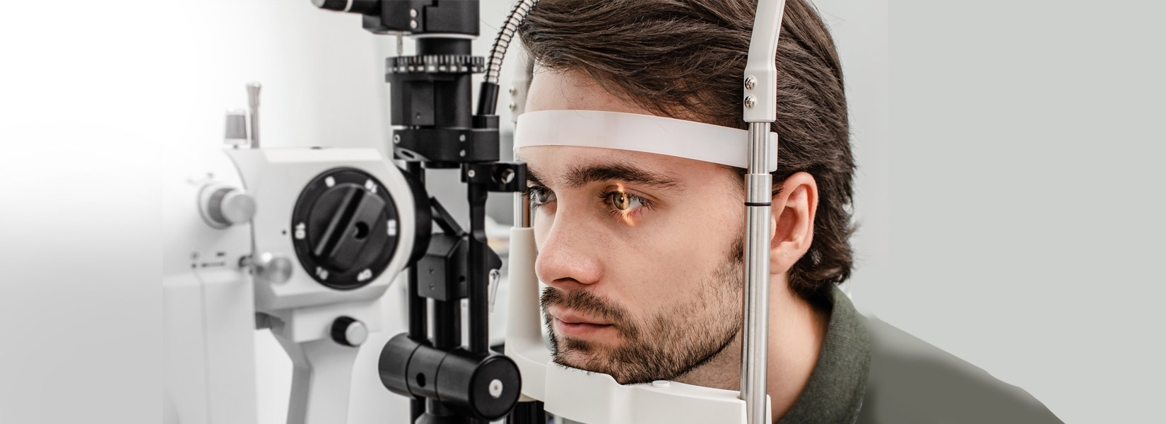 young man during eye exam in Ocala
